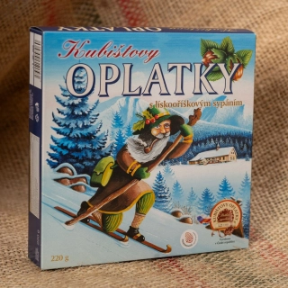 Kubištovy lázeňské oplatky sypané lískooříškové 220g